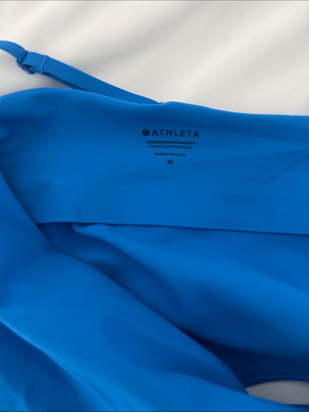 Athleta Blue Longline Sports Bra Size M NWT Medium Support Athletic Tank - Picture 5 of 6